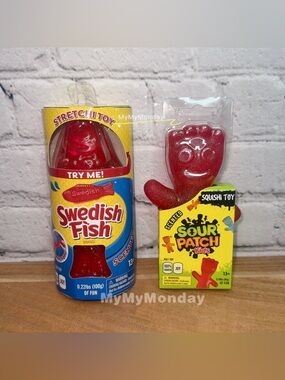 Swedish Fish Squishy And Sour Patch Kids Squishy Bundle